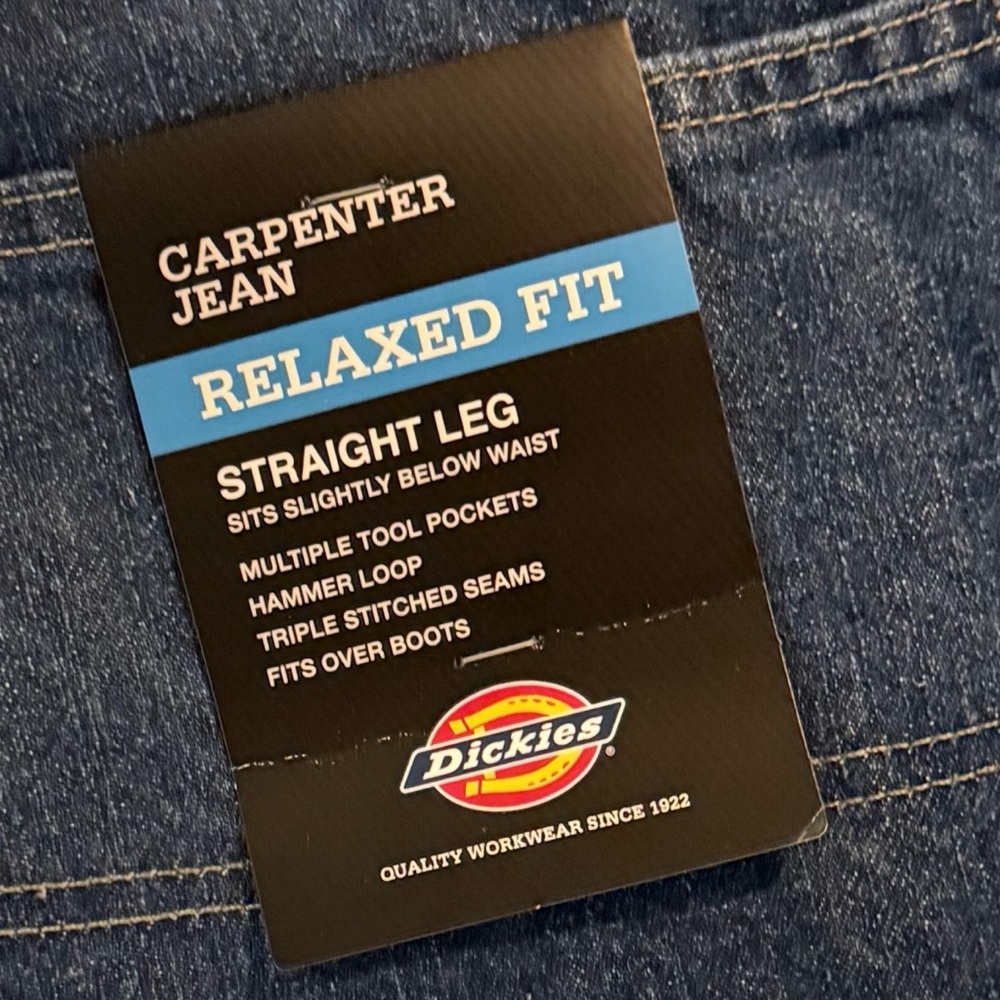 Dickies Men's Relaxed Fit Blue Jeans NWT - Picture 4 of 6